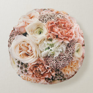 Custom Brushed Polyester Round Throw Pillow (16")