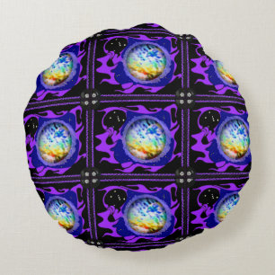 Custom Brushed Polyester Round Throw Pillow (16")