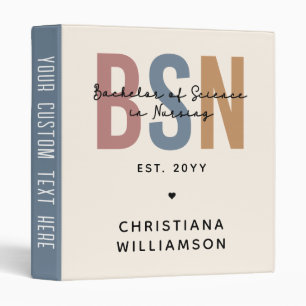 Custom BSN Bachelor of Science in Nursing Binder