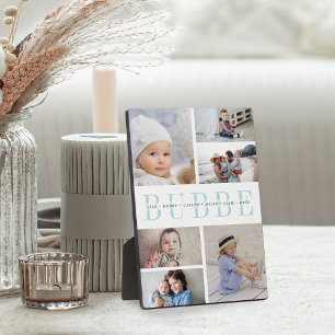 Custom "Bubbe" Grandchildren 6 Photo Collage Plaque