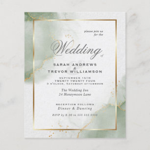 Custom - Budget Wedding Gold Muted Sage