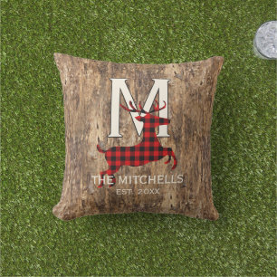 Custom Buffalo Lumberjack Plaid Checks Pattern Outdoor Pillow