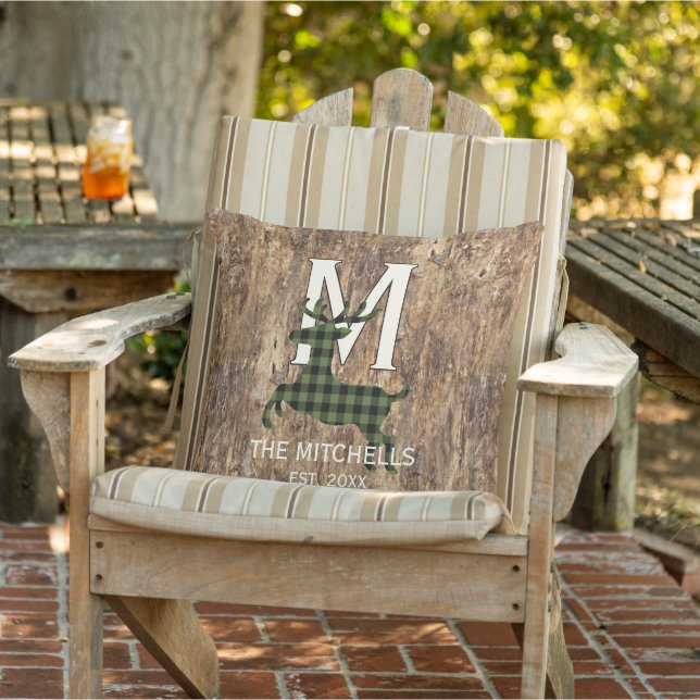 Custom Buffalo Lumberjack Plaid Checks Pattern Outdoor Pillow (Chair)