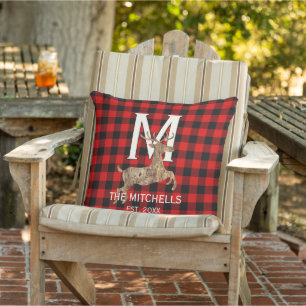Custom Buffalo Lumberjack Plaid Checks Pattern Outdoor Pillow