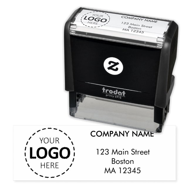 Custom Buisness Logo & Address  Self-inking Stamp (Creator Uploaded)