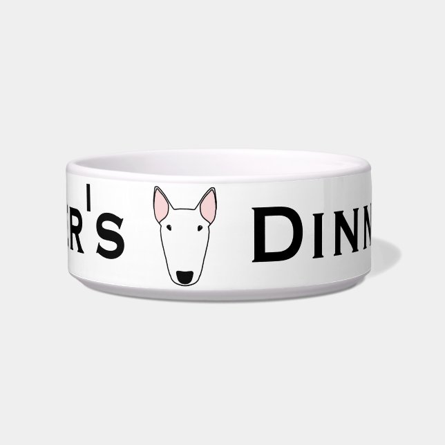 Custom Bull Terrier Dog Bowl (Front)