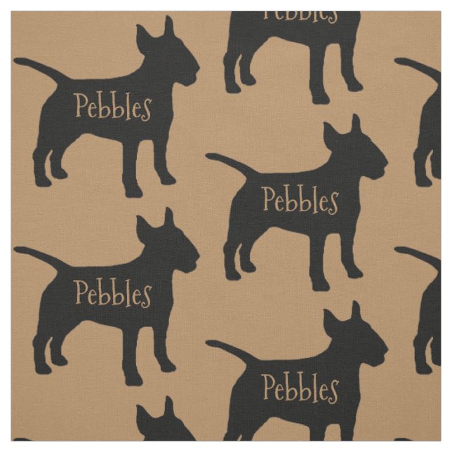 Custom Bull Terrier Dog Fabric (Swatch)