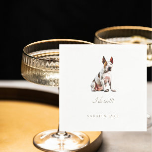 Custom Bull Terrier Pet Wedding Napkins