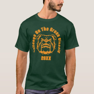 Custom Bulldog Mascot Golf Tournament Booster Club T-Shirt