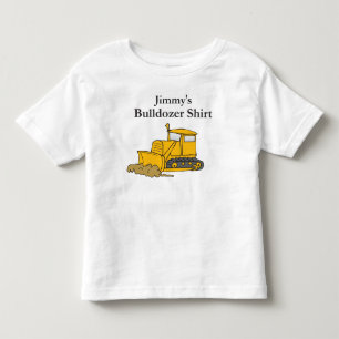 custom bulldozer construction toddler t-shirt