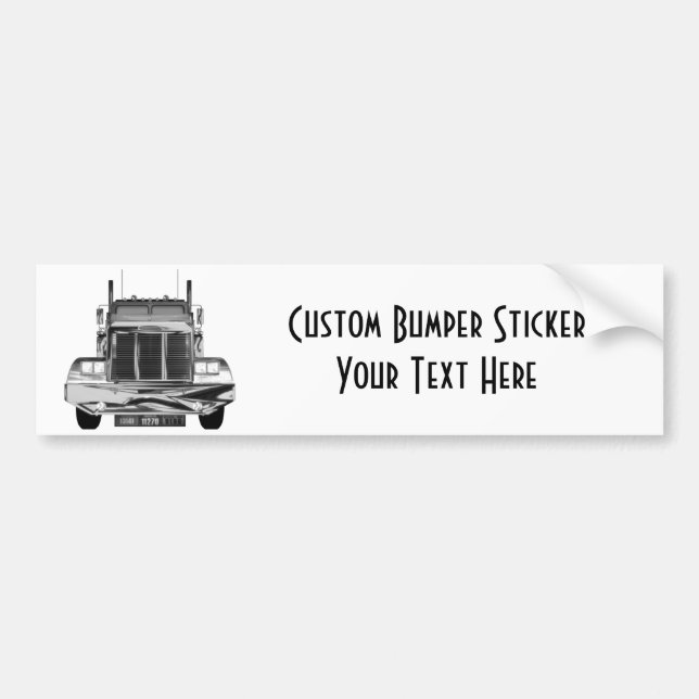 Custom Bumper Sticker - My Other Ride Is A Truck (Front)