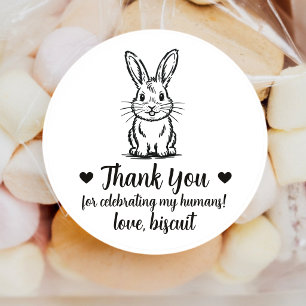 Custom Bunny Wedding Favour Stickers