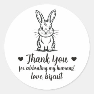 Custom Bunny Wedding Favour Stickers