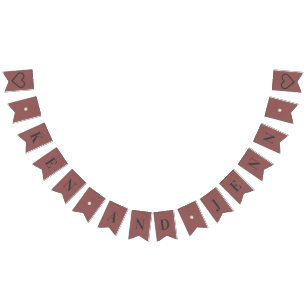 Custom Bunting Banner - Blushing Champagne Wedding