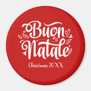 Custom Buon Natale Italian Merry Christmas Magnet