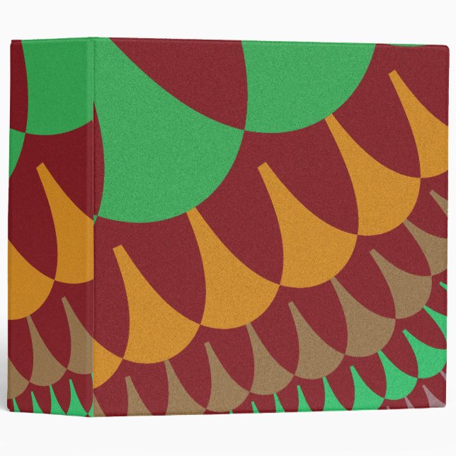 Custom Burgundy Green Scales Binder (Front/Spine)