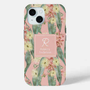 Custom Bush Gum Floral Blooms - Vintage Blush Pink iPhone 15 Case