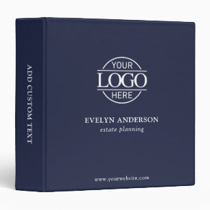 Custom Busines Logo Professional Corporate Records Binder