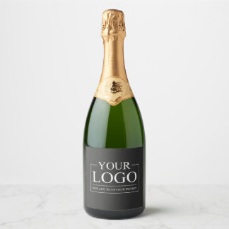 Custom Business ADD LOGO Company Professional  Sparkling Wine Label