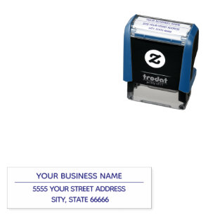 Custom Business Address Name Modern Stamp