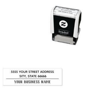 Custom Business Address Name Stamp - Personalized