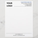Custom Business Address Office Letterhead and Logo<br><div class="desc">Custom Colours and Font Your Business Letterhead with Logo - Add Your Logo - Image / Business Name - Company / Address - Contact Information - Resize and move or remove and add elements / image with customization tool.</div>
