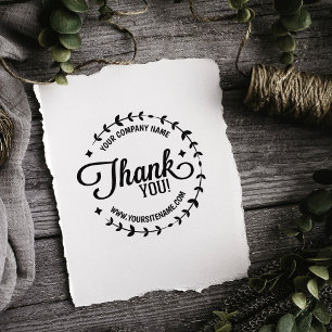 Custom Business and Site, Thank You Rubber Stamp