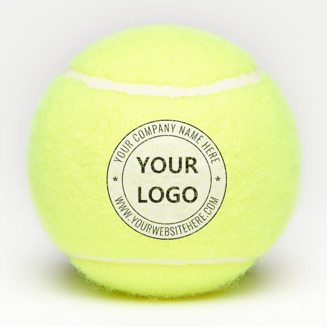 Custom Business and Text Logo Company Tennis Balls (Back)