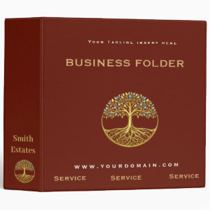 Custom Business Binder with tree of life design