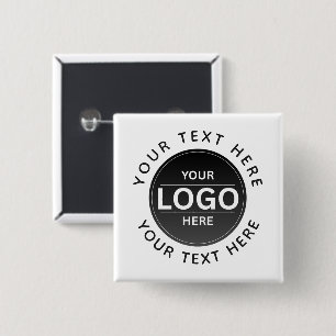 Custom Business Brand Logo 2 Inch Square Button