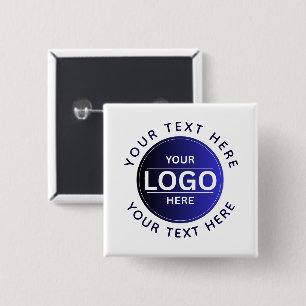 Custom Business Brand Logo 2 Inch Square Button