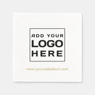 Custom Business Brand Logo and Website Staff Paper Napkin