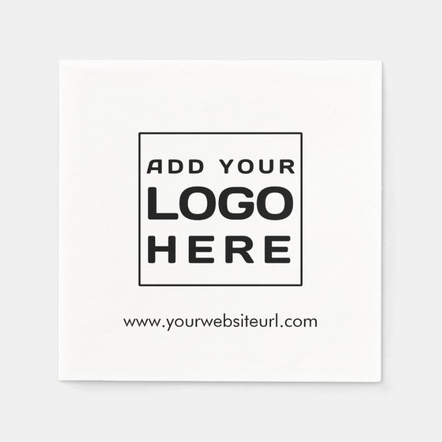 Custom Business Brand Logo Employees Paper Napkin (Front)