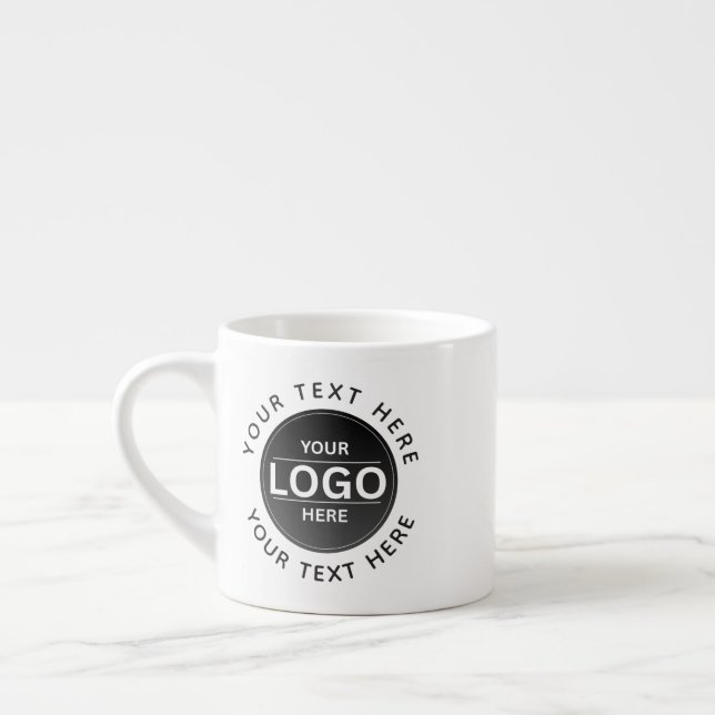 Custom Business Brand Logo Espresso Cup (Left)