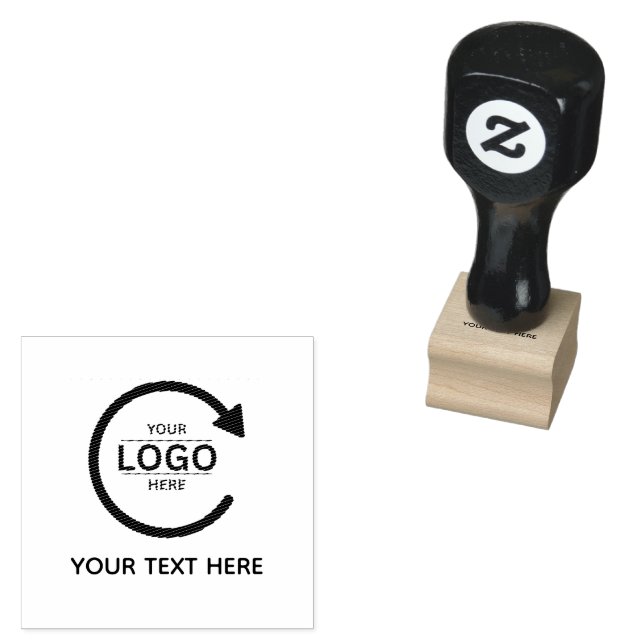 Custom Business Brand Logo Rubber Stamp (Stamped)