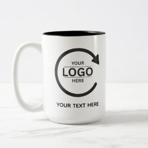 Custom Business Brand Logo Two-Tone Coffee Mug