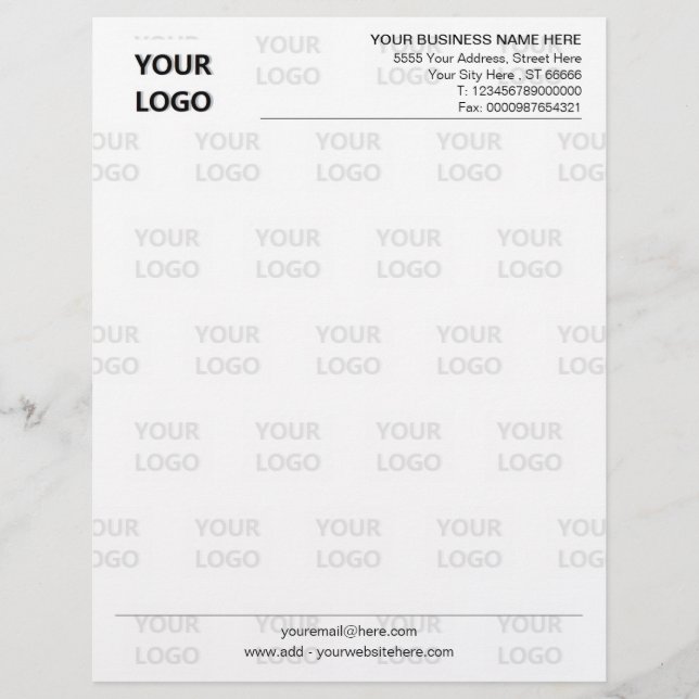 Custom Business Branded Letterhead Template (Front)