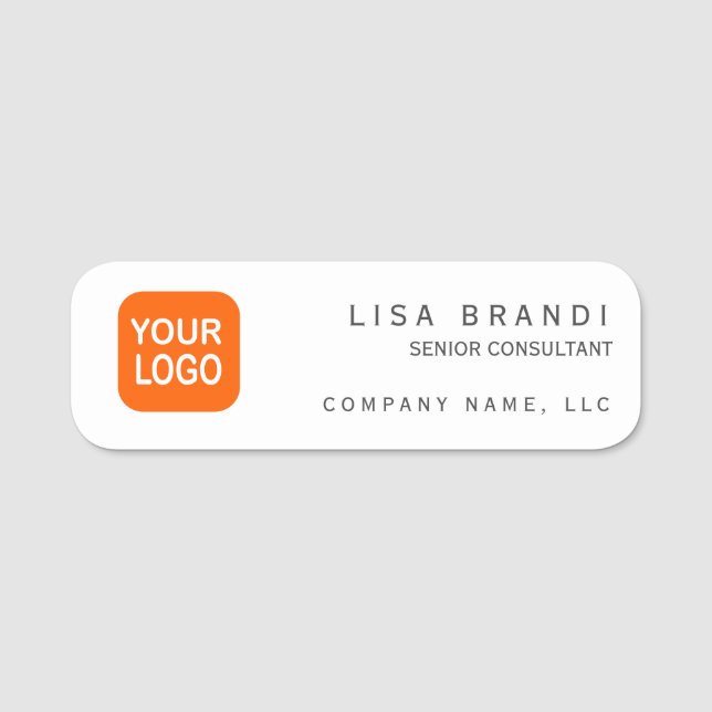  Custom Business Branding Logo Name Tag (Front)