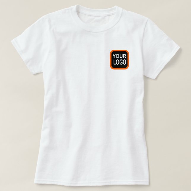 Custom Business Branding Logo Template T-Shirt (Design Front)