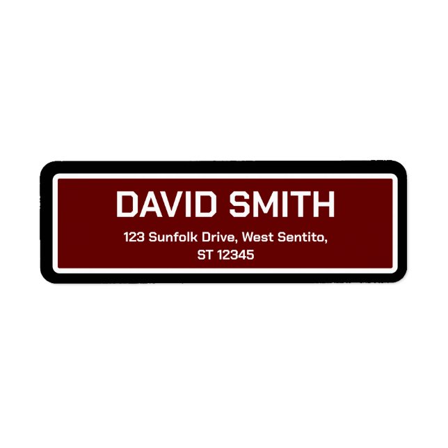 Custom Business Brown Company Return Address Label (Front)