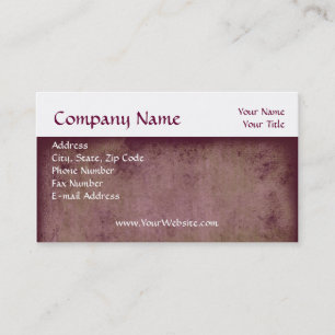 Custom Business Card, Cranberry Vintage Design Business Card