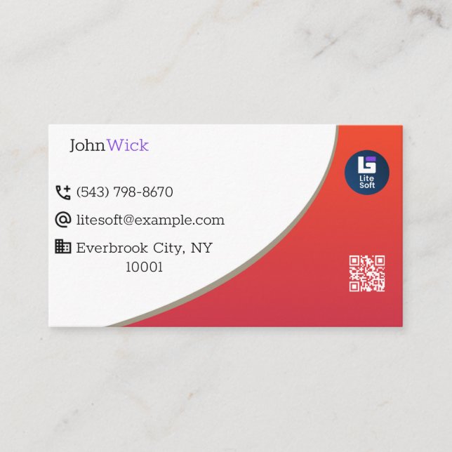 Custom Business Card Design (Front)
