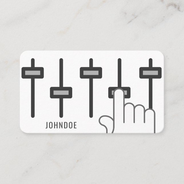 Custom Business Card for Audio Engineers (Front)