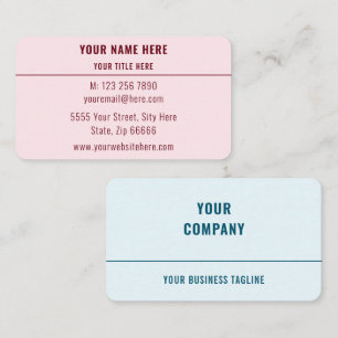 Custom Business Card - Personalized - Two Colours