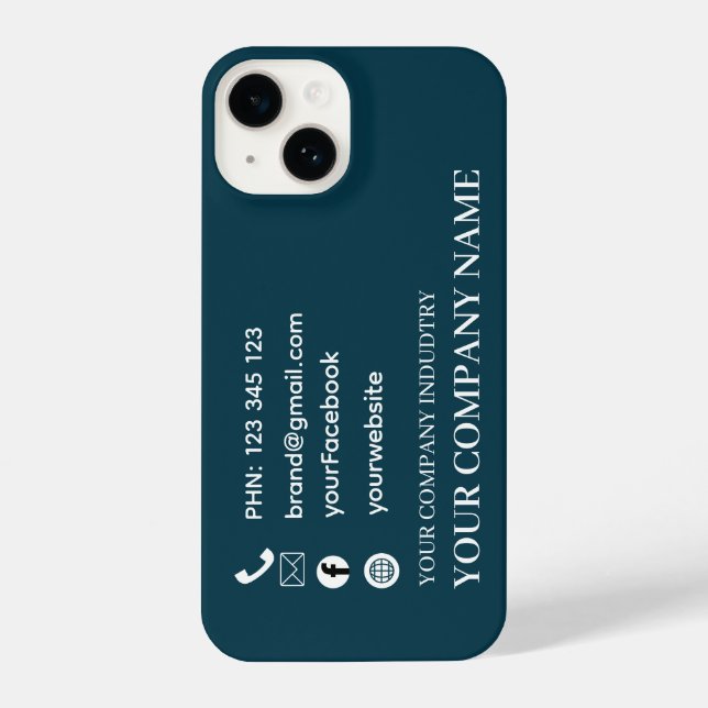 Custom Business Card Promo iphone case (Back)