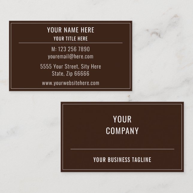 Custom Business Card Template Your Own Design (Front/Back)