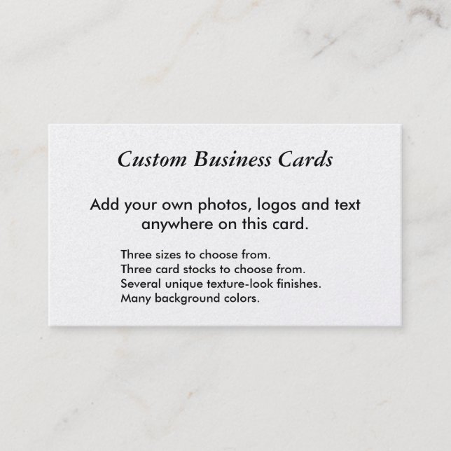 Custom Business Cards (Front)