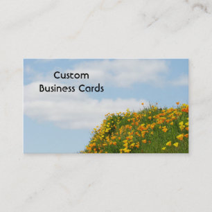 Custom Business Cards Blue Sky White Clouds