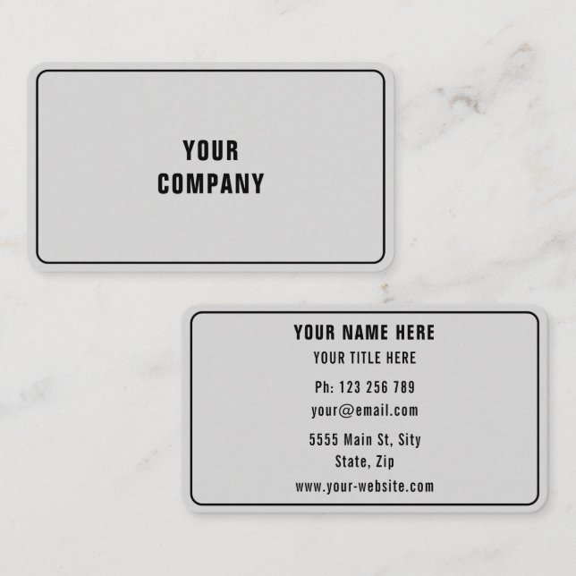 Custom Business Cards Example Design Your Own (Front/Back)