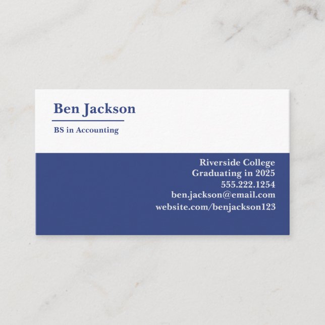 Custom Business Cards for Students (Front)
